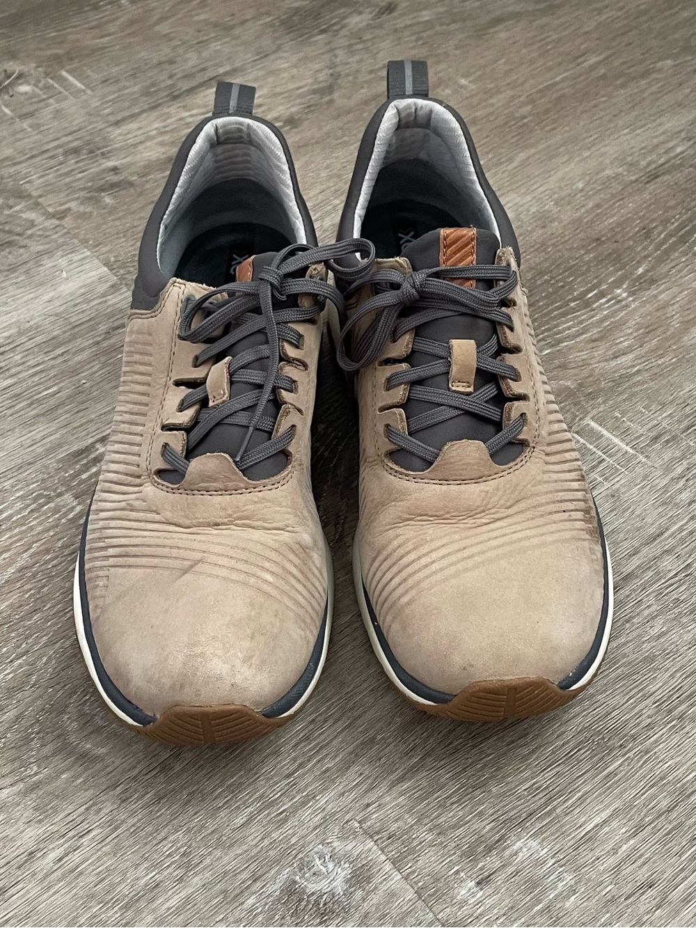 Johnston & Murphy Men’s 8.5M Brown/Taupe Leather Sneakers – Weatherproof